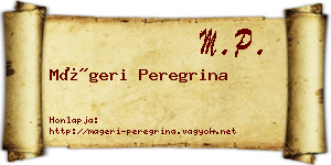 Mágeri Peregrina névjegykártya